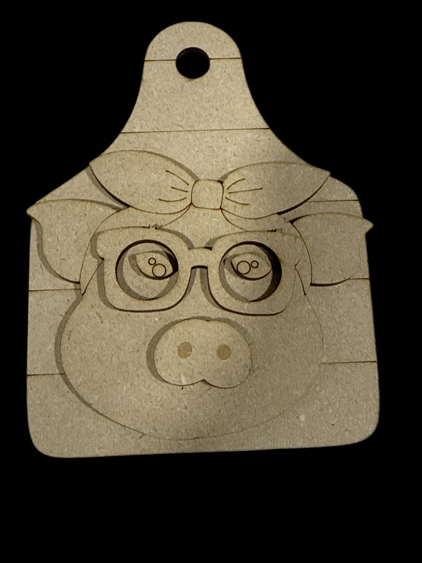 DIY Farm Friends on Cow Tags, Car Charms or Ornaments, Horse Cow Tag Charm, Pig Cow Tag Car Charm, Unfinished Wood Charm
