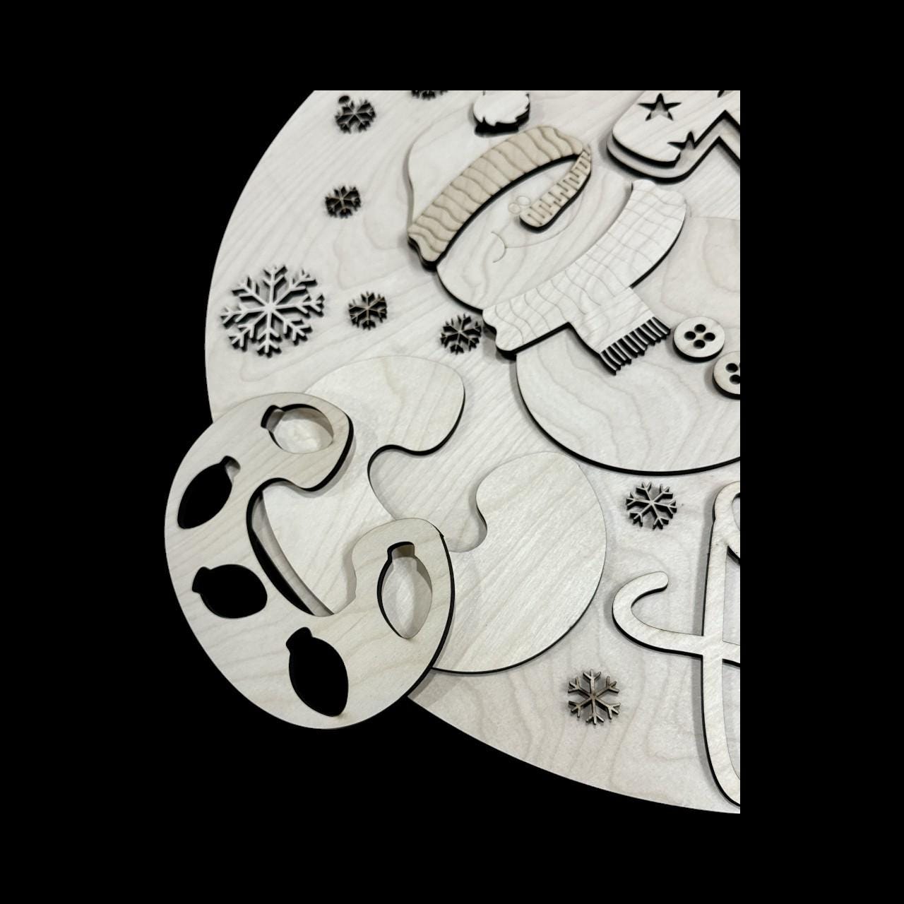 DIY Cozy Season Door Hanger, Winter Snowman, Cozy Winter Snowman Door Hanger, Snowflakes