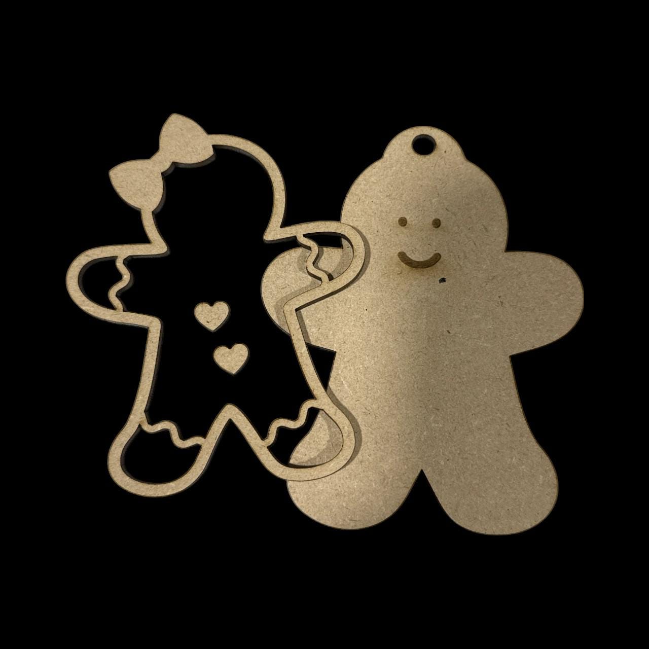 DIY Personalized Gingerbread Ornaments Unfinished Wood, DIY Christmas Craft, Layered Gingerbread, Gingerbread Ornaments, unfinished Ornament