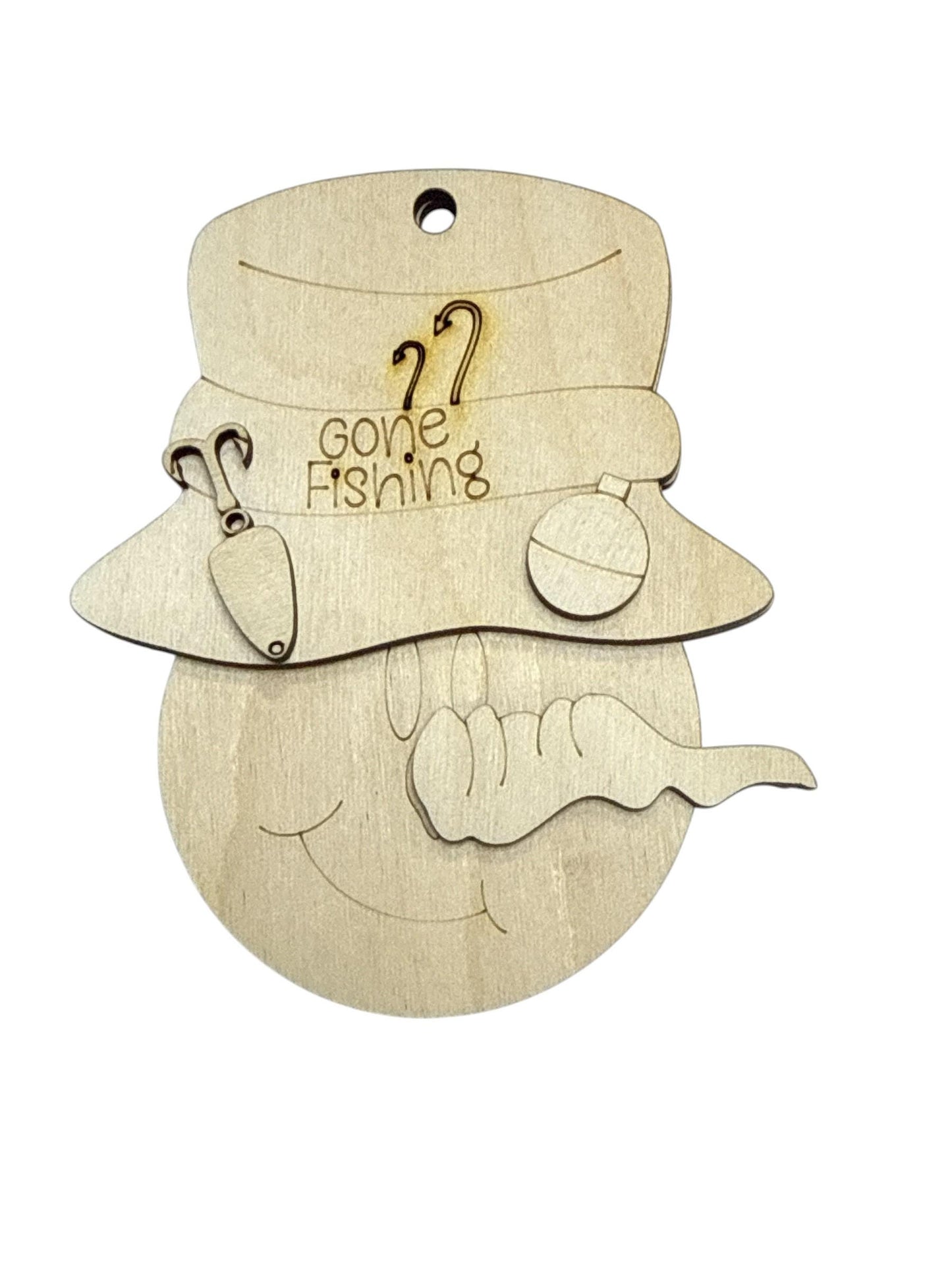 DIY Snowman Ornaments, Fishing, Fireman, Western, Conductor, Engineer, Railroad Unfinished Wood Christmas Craft, Snowman Ornaments, DIY