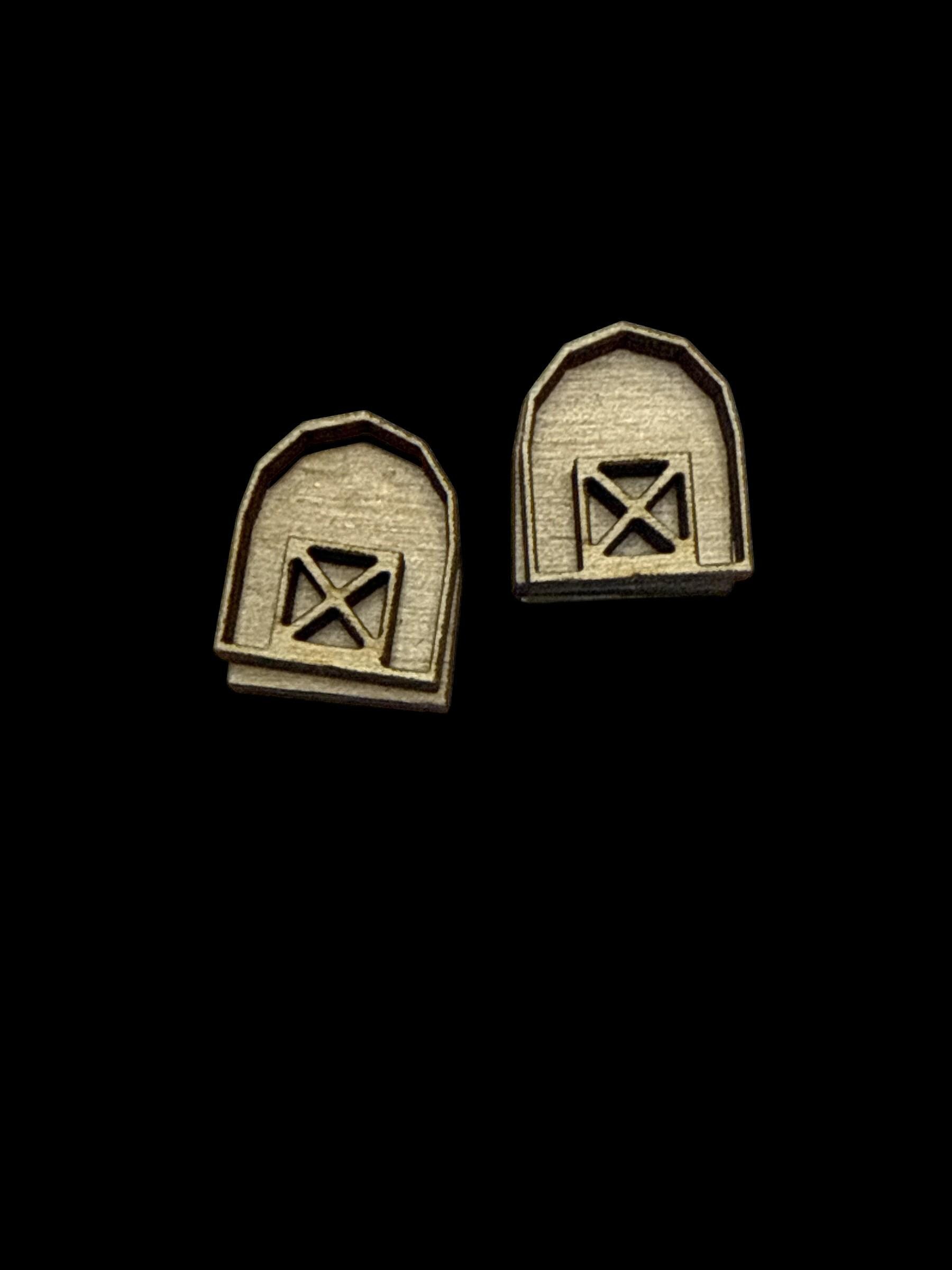 DIY Yes I was raised in a Barn Earrings, Stud Barn Earrings, Barn Earrings DIY, Paint your own Earrings, Barn Unfinished, Raised in a Barn