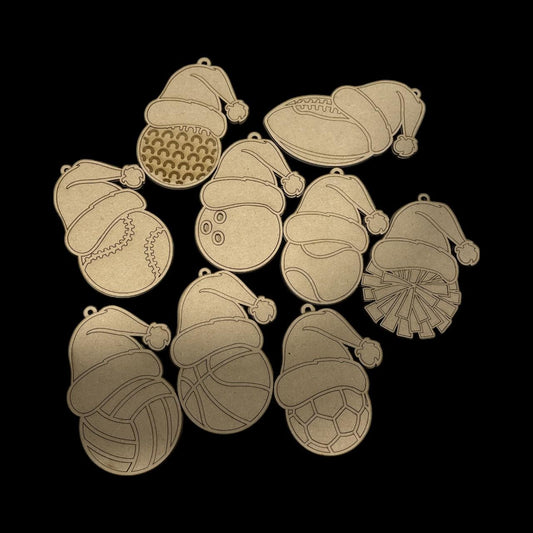 DIY Sports Ornaments: Unfinished Santa Sport