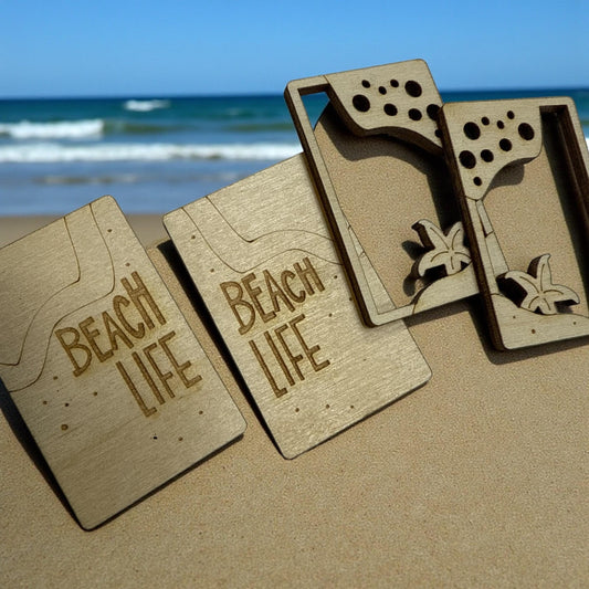 DIY Beach Vibes Hair Clip, Unfinished Beach clip, 2" Beach vibes Hair Clip, Unfinished Claw Clip