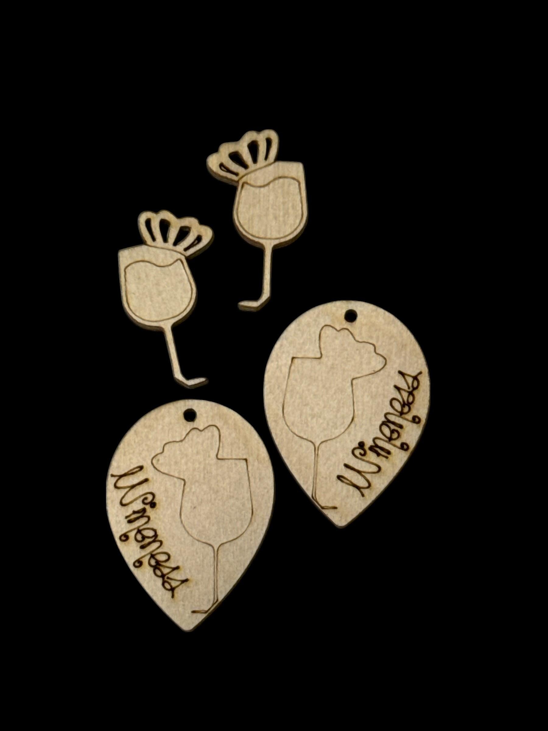 DIY Wine Earrings, Wineness Unfinished