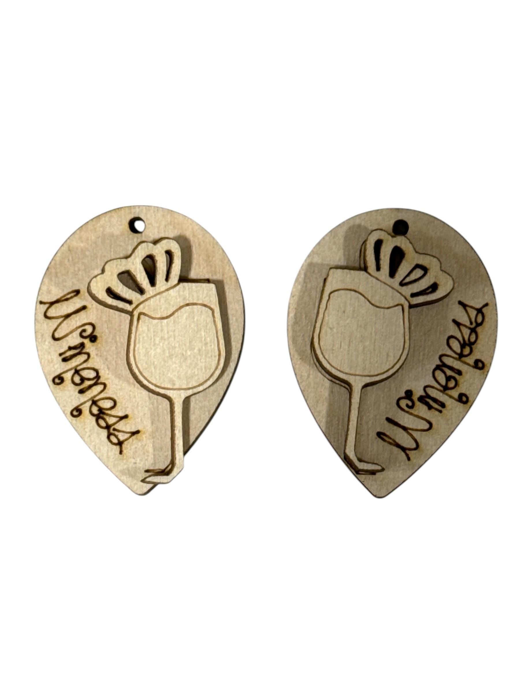 DIY Wine Earrings, Wineness Unfinished