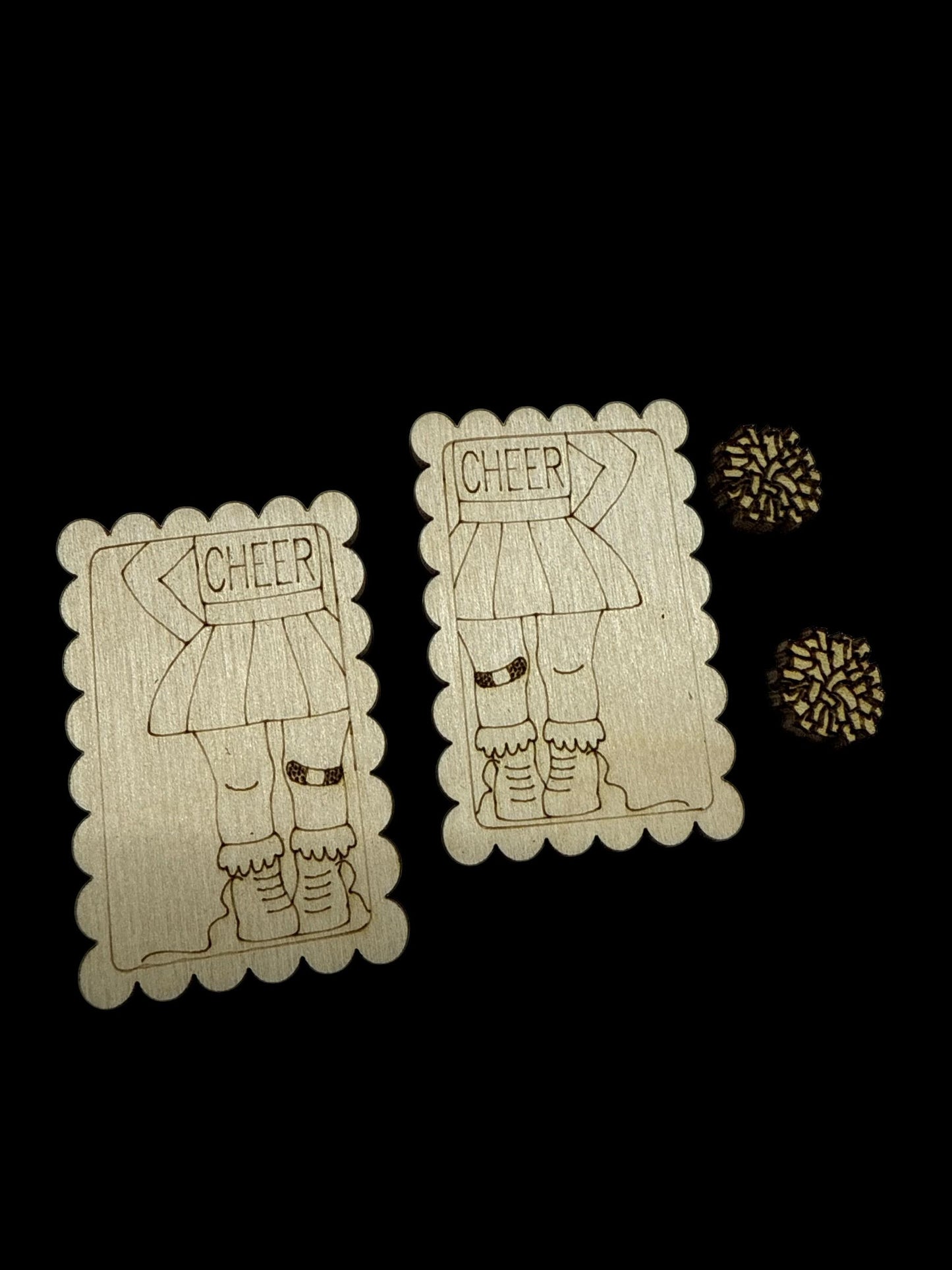 DIY Cheer: Unfinished Wood Laser Cut Blank, 2"