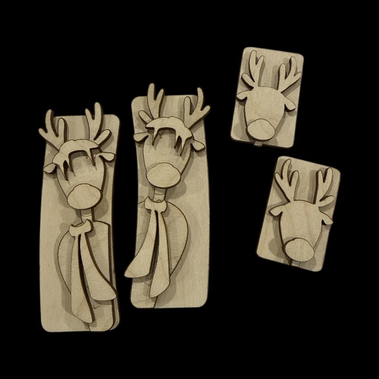 DIY Reindeer Holiday Hair Clip: Reindeer Laser Cut