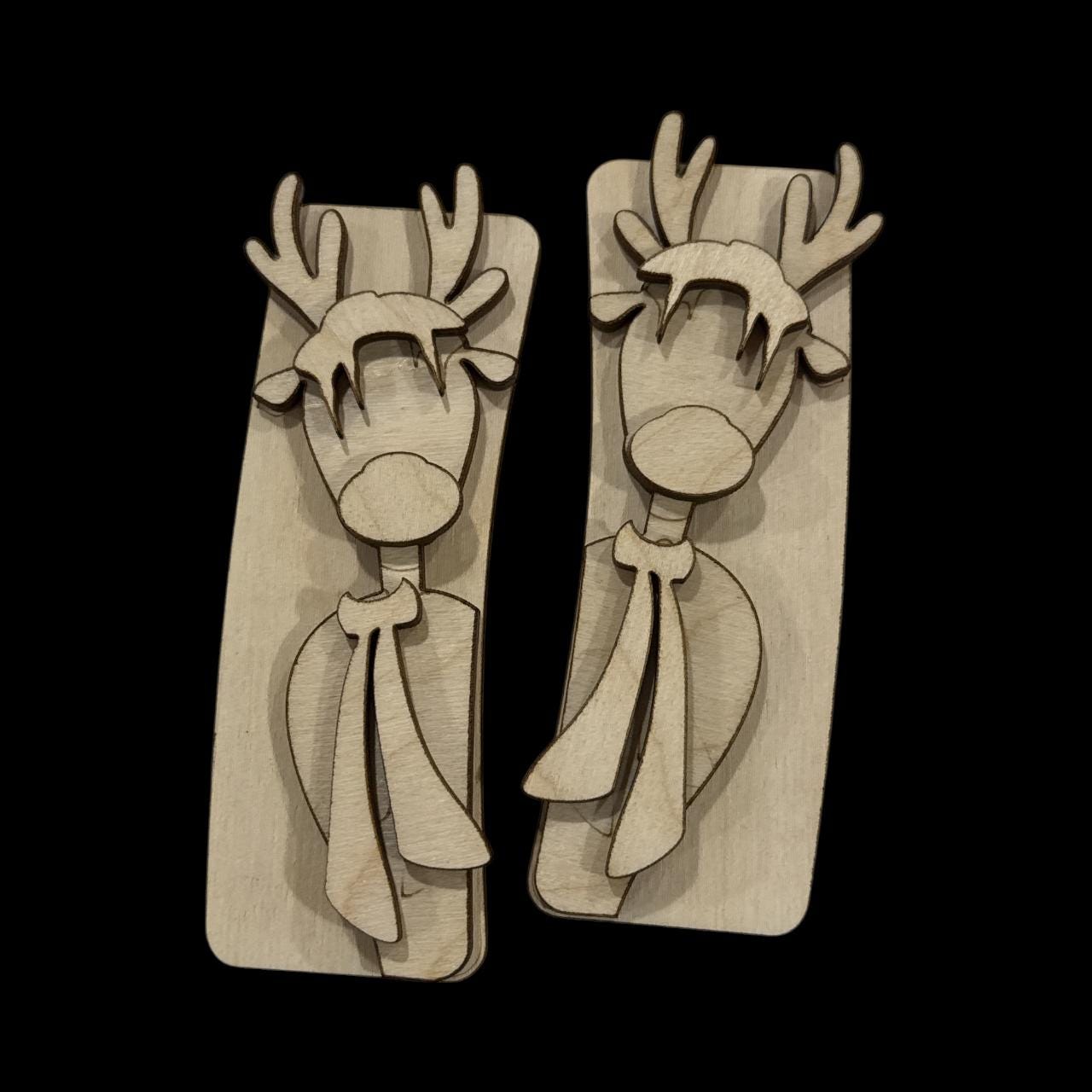 DIY Reindeer Holiday Hair Clip: Reindeer Laser Cut