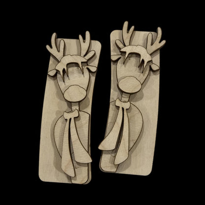 DIY Reindeer Holiday Hair Clip: Reindeer Laser Cut