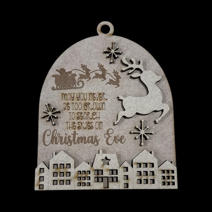 Reindeer Ornaments, Christmas Eve Unfinished Wood Christmas Craft, Snowman Ornaments, DIY paint, Reindeer Ornament