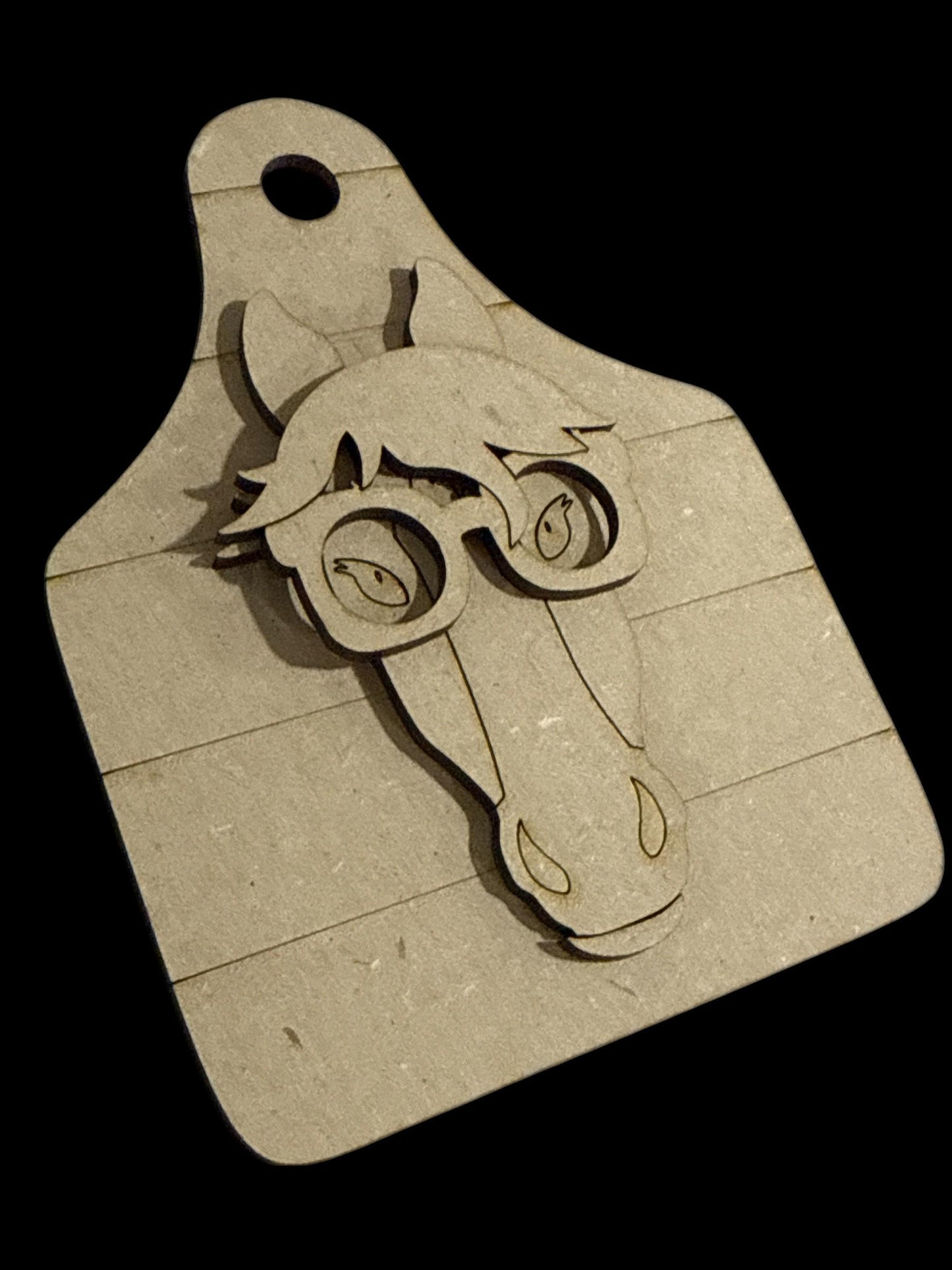 DIY Farm Friends on Cow Tags, Car Charms or Ornaments, Horse Cow Tag Charm, Pig Cow Tag Car Charm, Unfinished Wood Charm