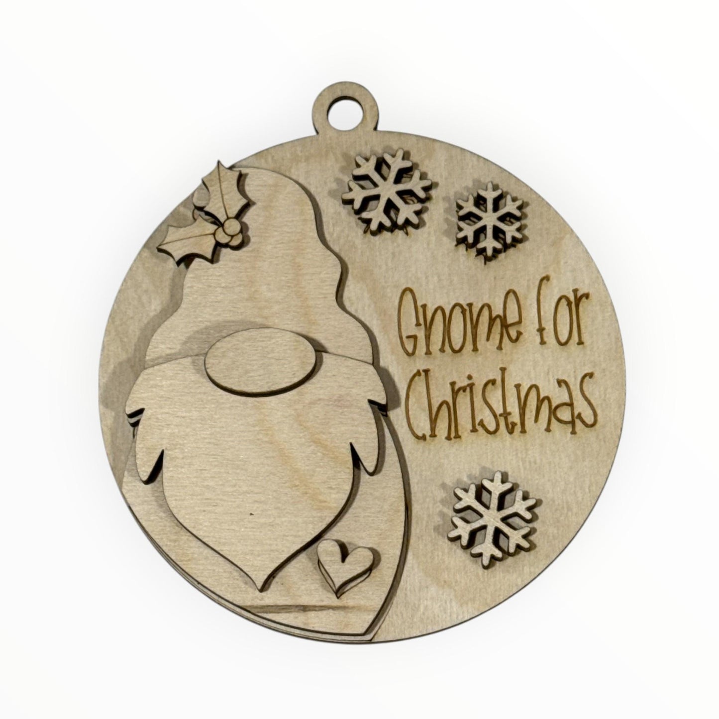 DIY Gnome for Christmas Ornament, Gnome Ornament, Unfinished Wood Christmas Craft, Fun Gnome Ornaments, DIY paint your own Gnome