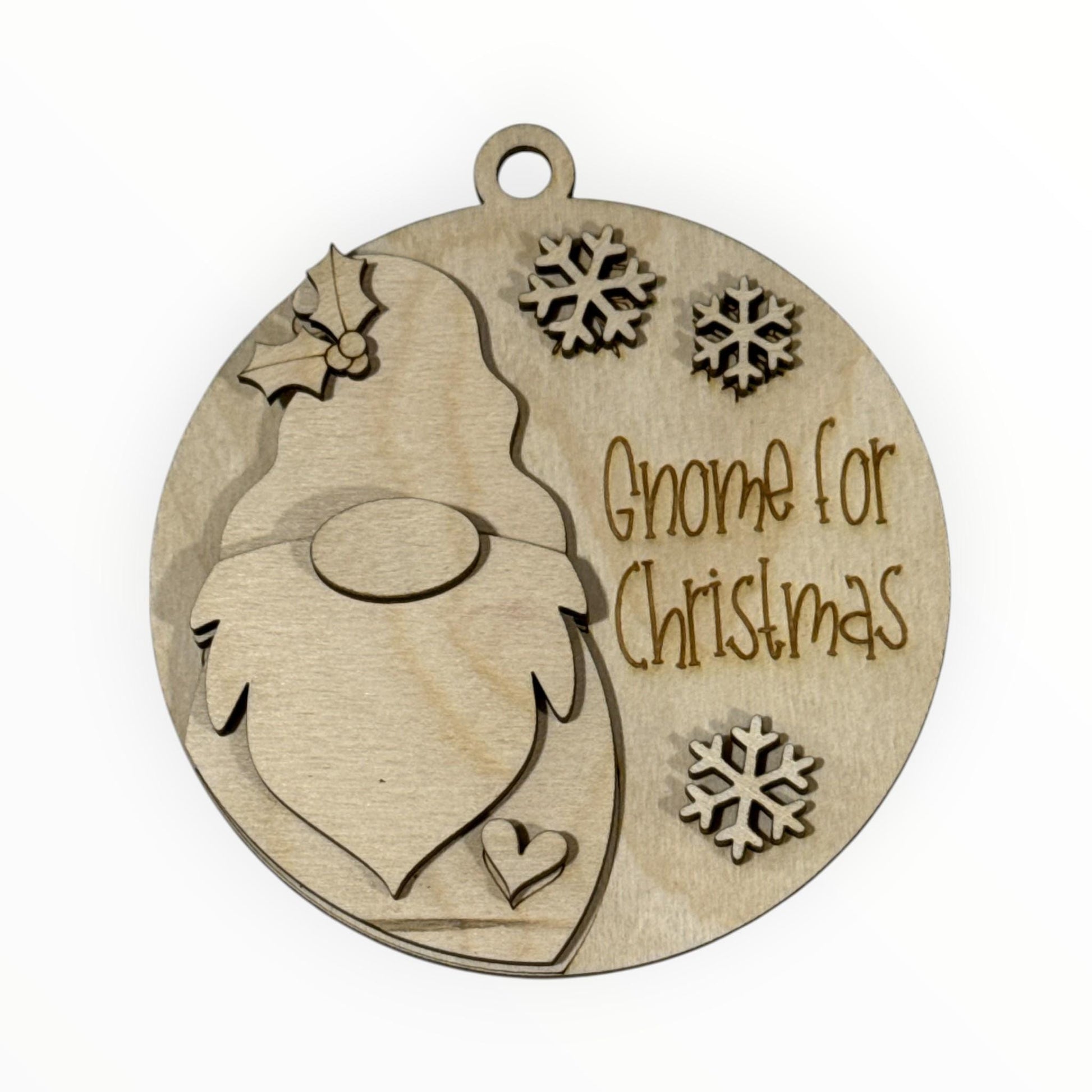 DIY Gnome for Christmas Ornament, Gnome Ornament, Unfinished Wood Christmas Craft, Fun Gnome Ornaments, DIY paint your own Gnome