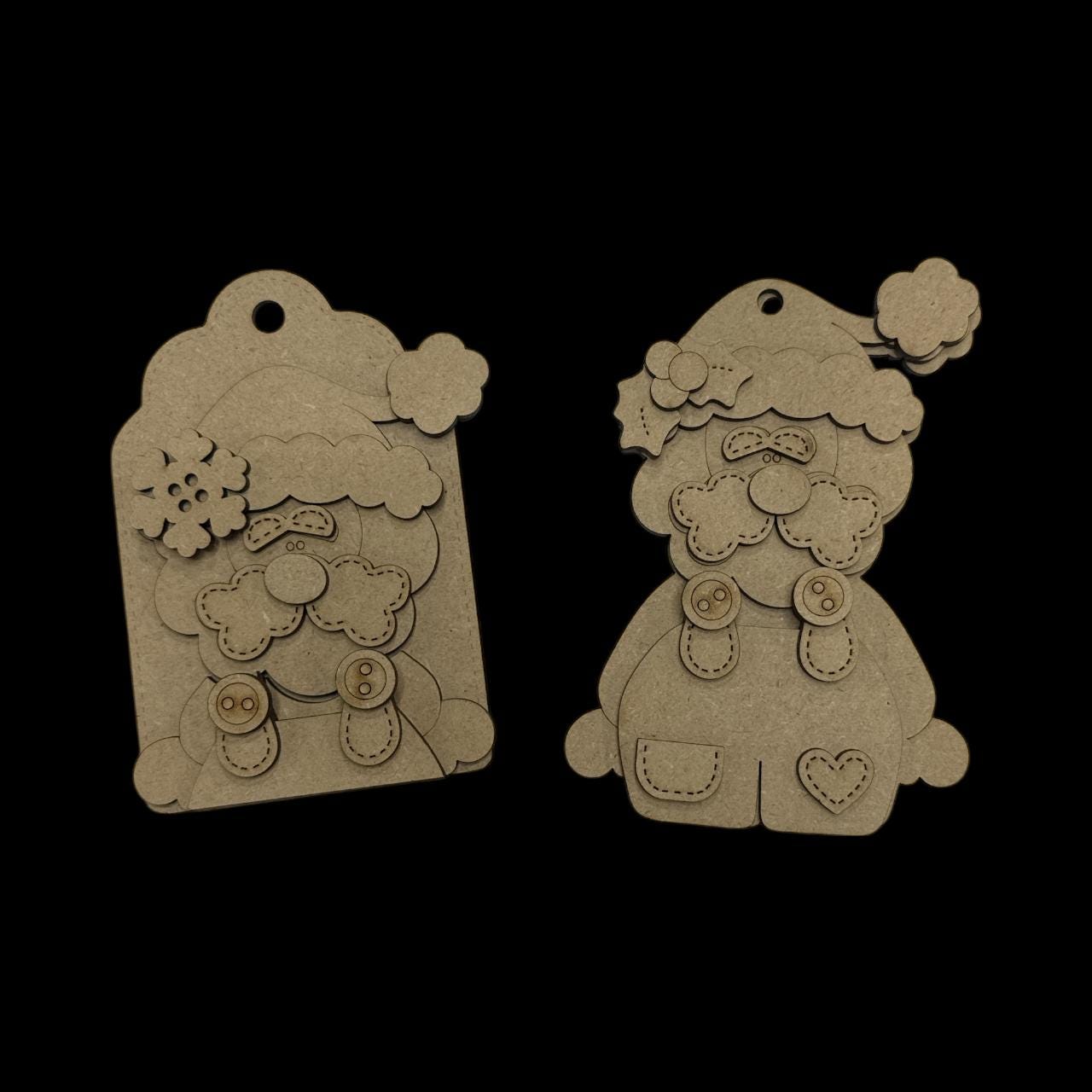 DIY Santa Ornaments, Holiday Gift Card Holder option