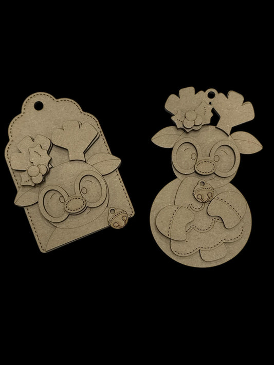 DIY Reindeer Ornaments, Holiday Gift Card Holder option