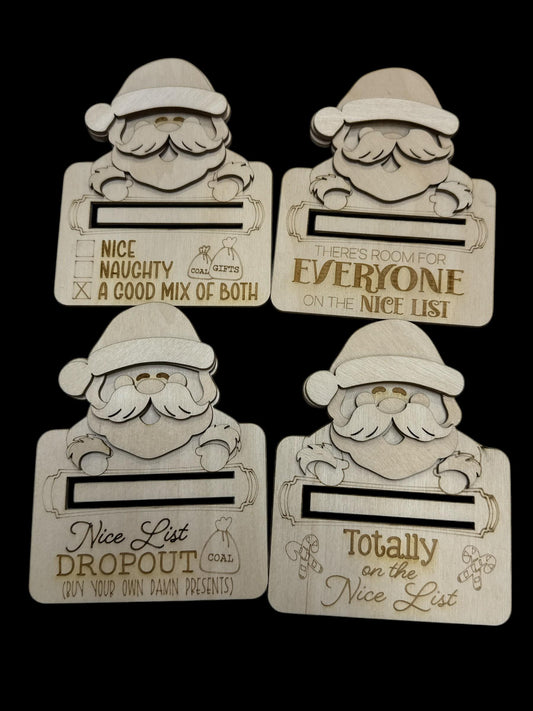 DIY Santa Money Holder Christmas Ornament, DIY Christmas Money Holder, Unfinished Money Holder, Christmas, Unfinished Santa Money Holder