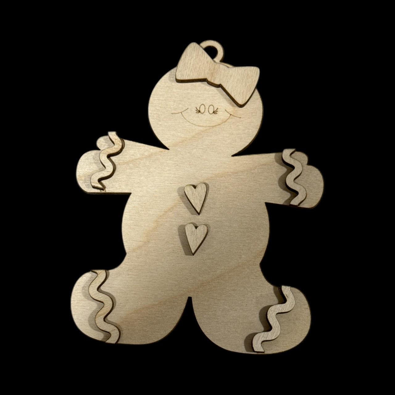 DIY Gingerbread Ornaments Unfinished Wood, DIY Christmas Craft, Gingerbread, Gingerbread Ornaments, Gingerbread Unfinished Ornament