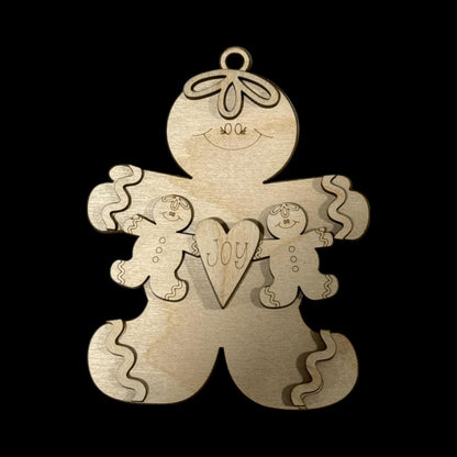 DIY Gingerbread Ornaments Unfinished Wood, DIY Christmas Craft, Gingerbread, Gingerbread Ornaments, Gingerbread Unfinished Ornament