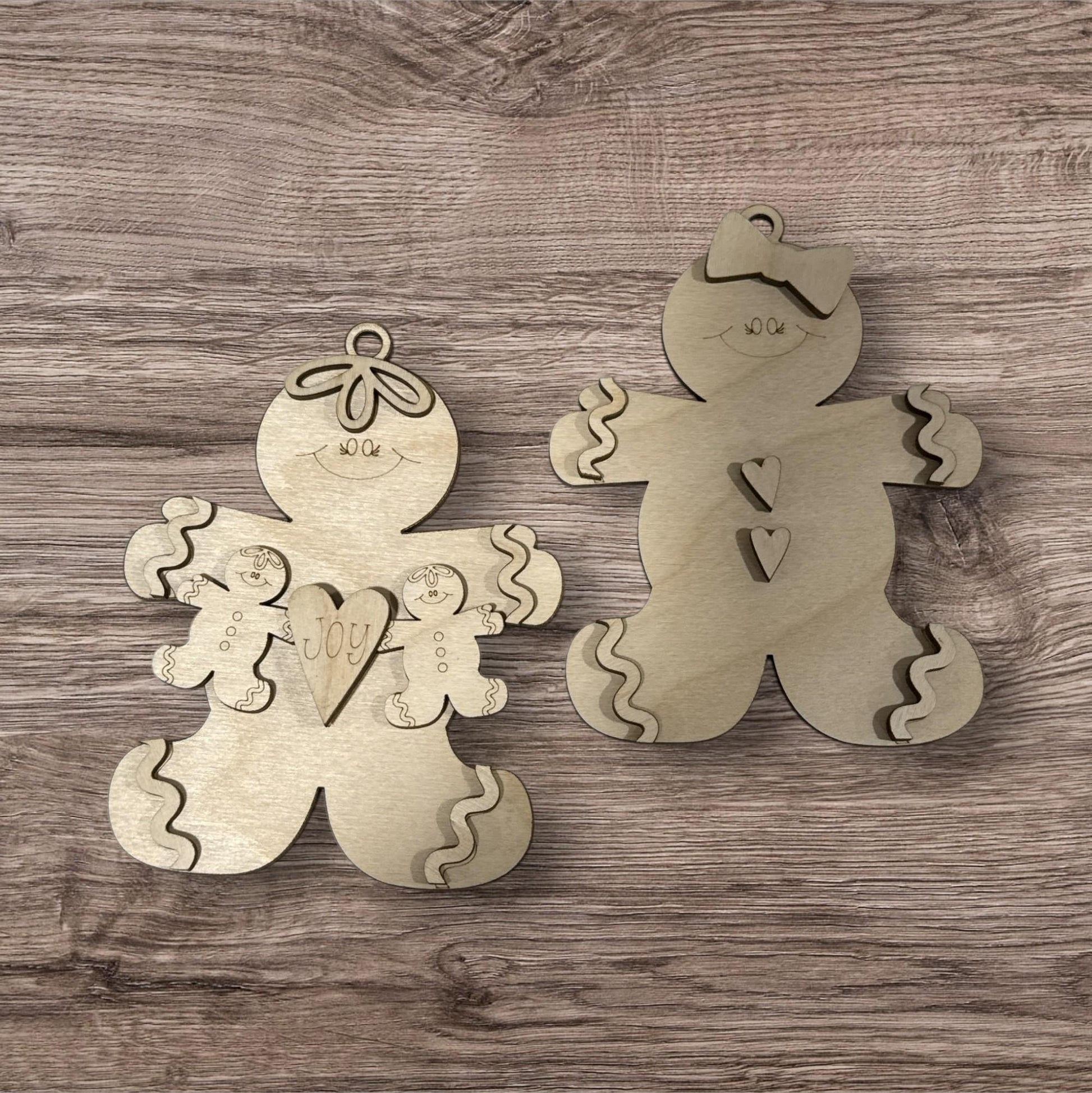 DIY Gingerbread Ornaments Unfinished Wood, DIY Christmas Craft, Gingerbread, Gingerbread Ornaments, Gingerbread Unfinished Ornament