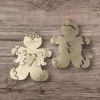 DIY Gingerbread Ornaments Unfinished Wood, DIY Christmas Craft, Gingerbread, Gingerbread Ornaments, Gingerbread Unfinished Ornament