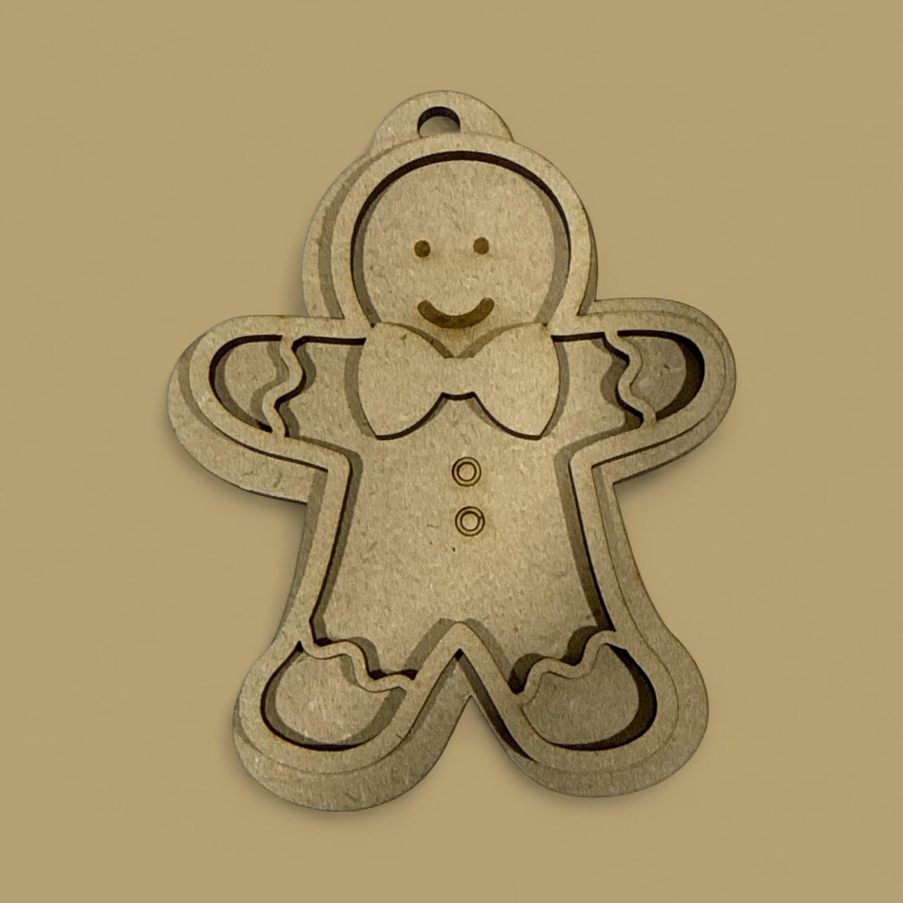 DIY Personalized Gingerbread Ornaments Unfinished Wood, DIY Christmas Craft, Layered Gingerbread, Gingerbread Ornaments, unfinished Ornament