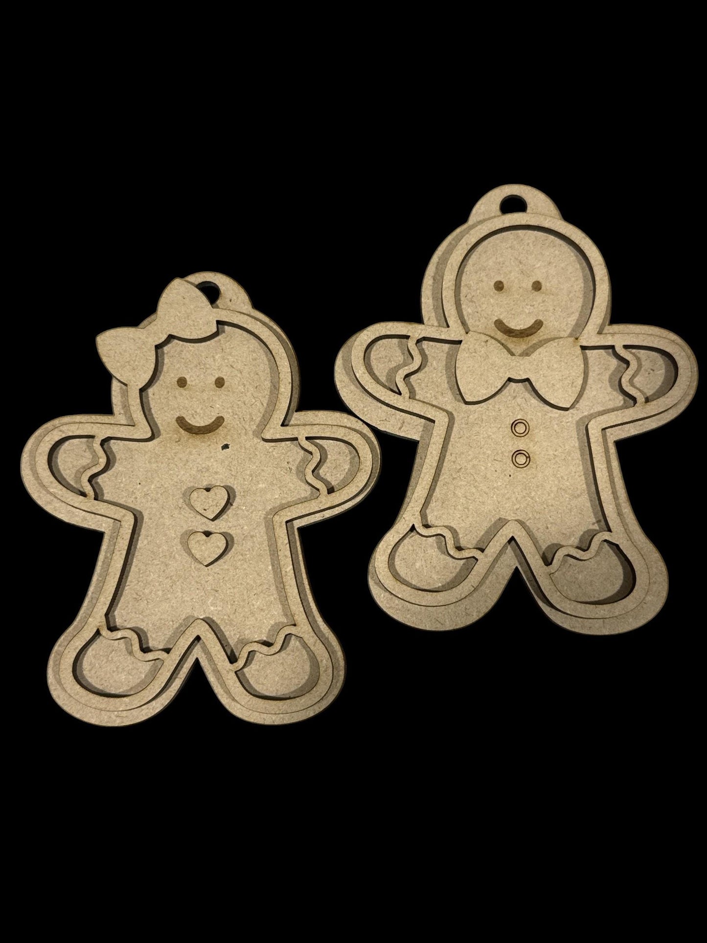 DIY Personalized Gingerbread Ornaments Unfinished Wood, DIY Christmas Craft, Layered Gingerbread, Gingerbread Ornaments, unfinished Ornament