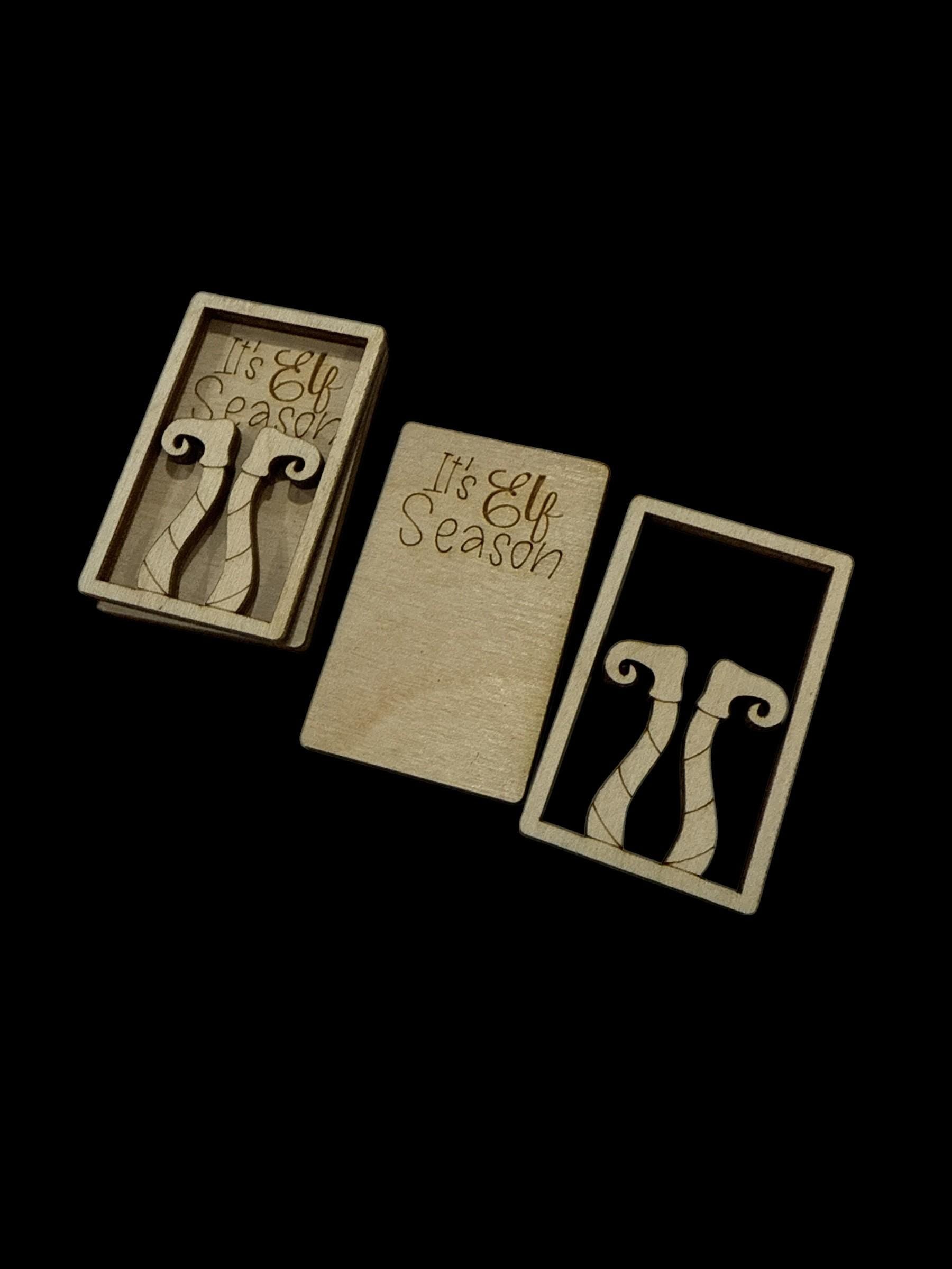 DIY It's Elf Season 2" Hair Clip Pieces, Elf Season, Wooden Blank Clip, Wood is Ready to Paint, Laser Cut, Claw Clip. 2", Holiday Hair Clip