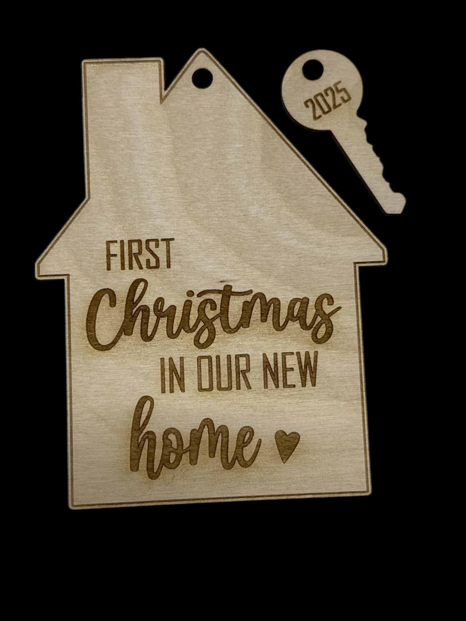 First Christmas in our new home DIY, Unfinished Ornament, Our First Christmas Holiday Ornament