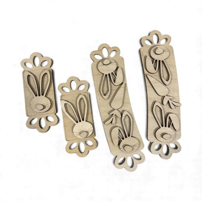 DIY Easter Ears Claw Clip: Unfinished Wood Laser Cut Blank