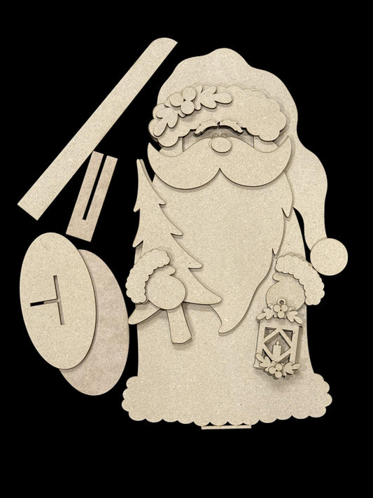 Woodland Santa Shelf Sitter, Winter Santa 3 Sizes, Santa Shelf Sitter, Woodland Santa, Unfinished Wooden Shelf,