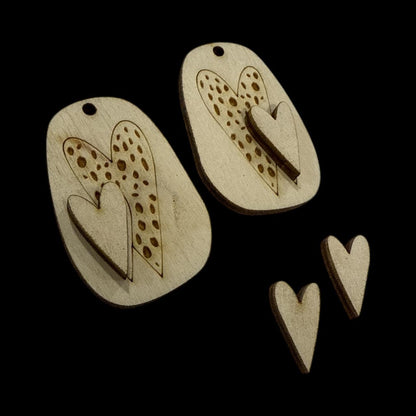 DIY Valentine's Hearts Earrings: Unfinished Craft Blanks, Studs