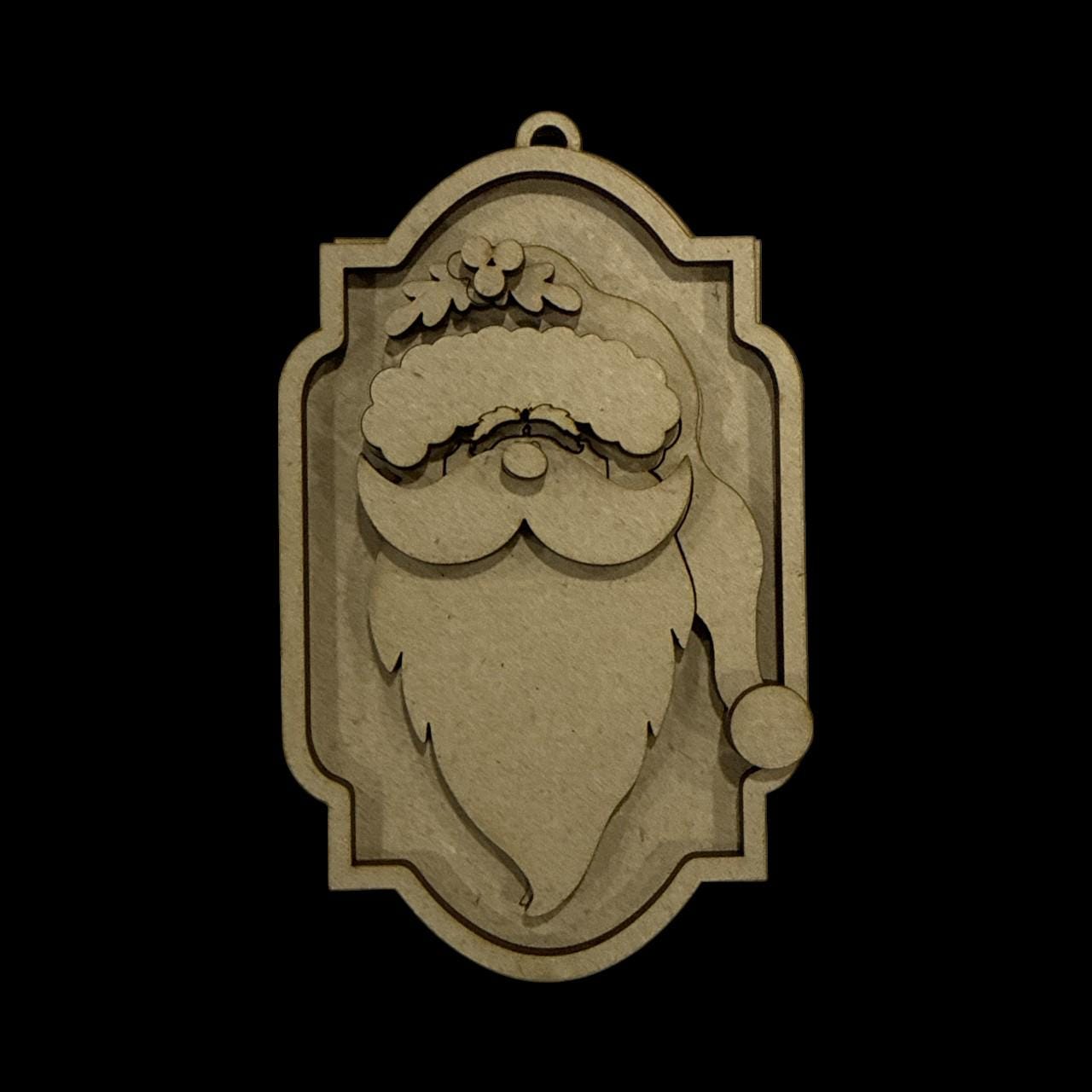 DIY Woodland Santa Ornaments, Vintage Santa, Reindeer