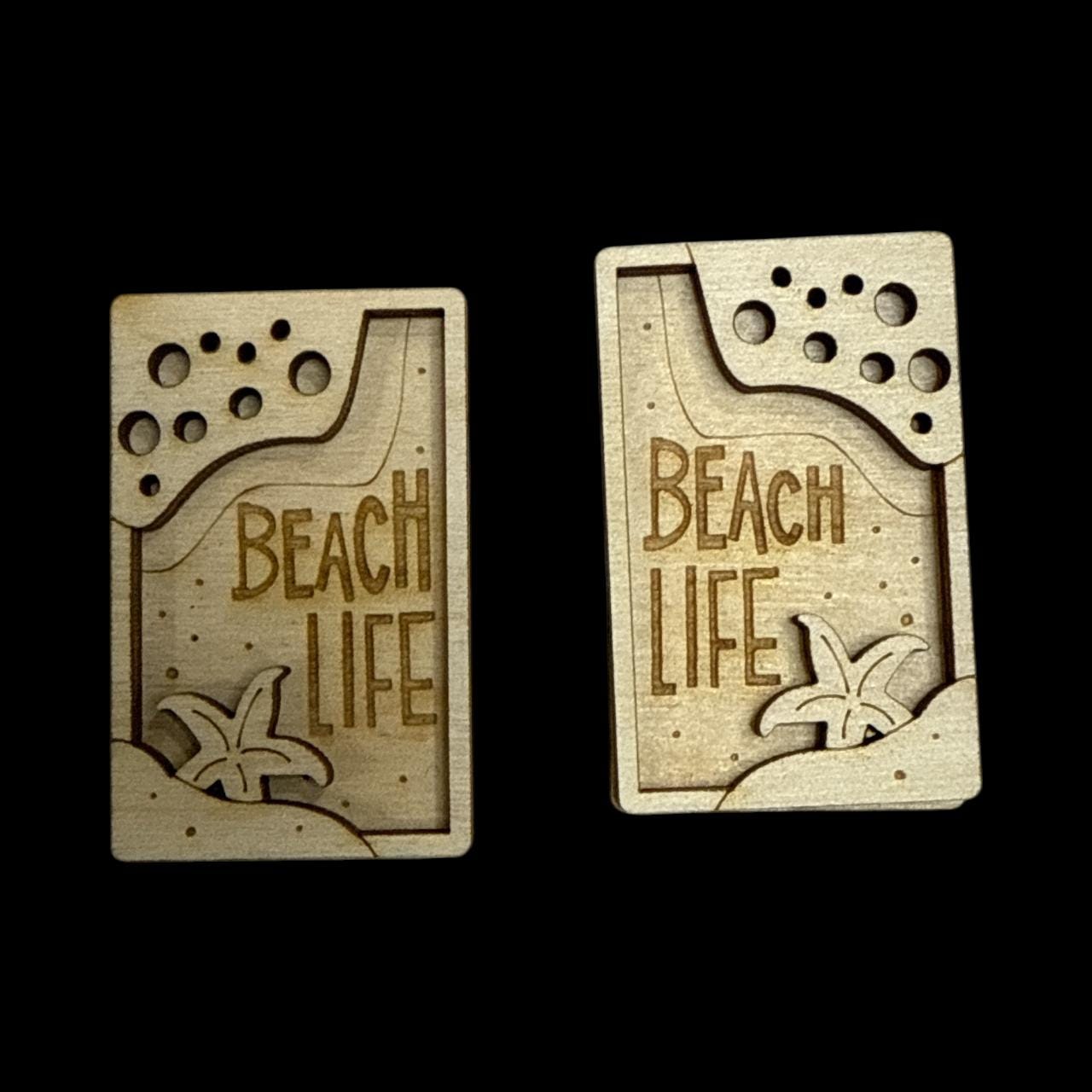 DIY Beach Vibes Hair Clip, Unfinished Beach clip, 2" Beach vibes Hair Clip, Unfinished Claw Clip