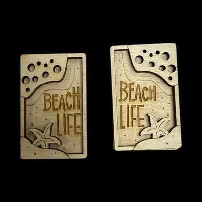 DIY Beach Vibes Hair Clip, Unfinished Beach clip, 2" Beach vibes Hair Clip, Unfinished Claw Clip