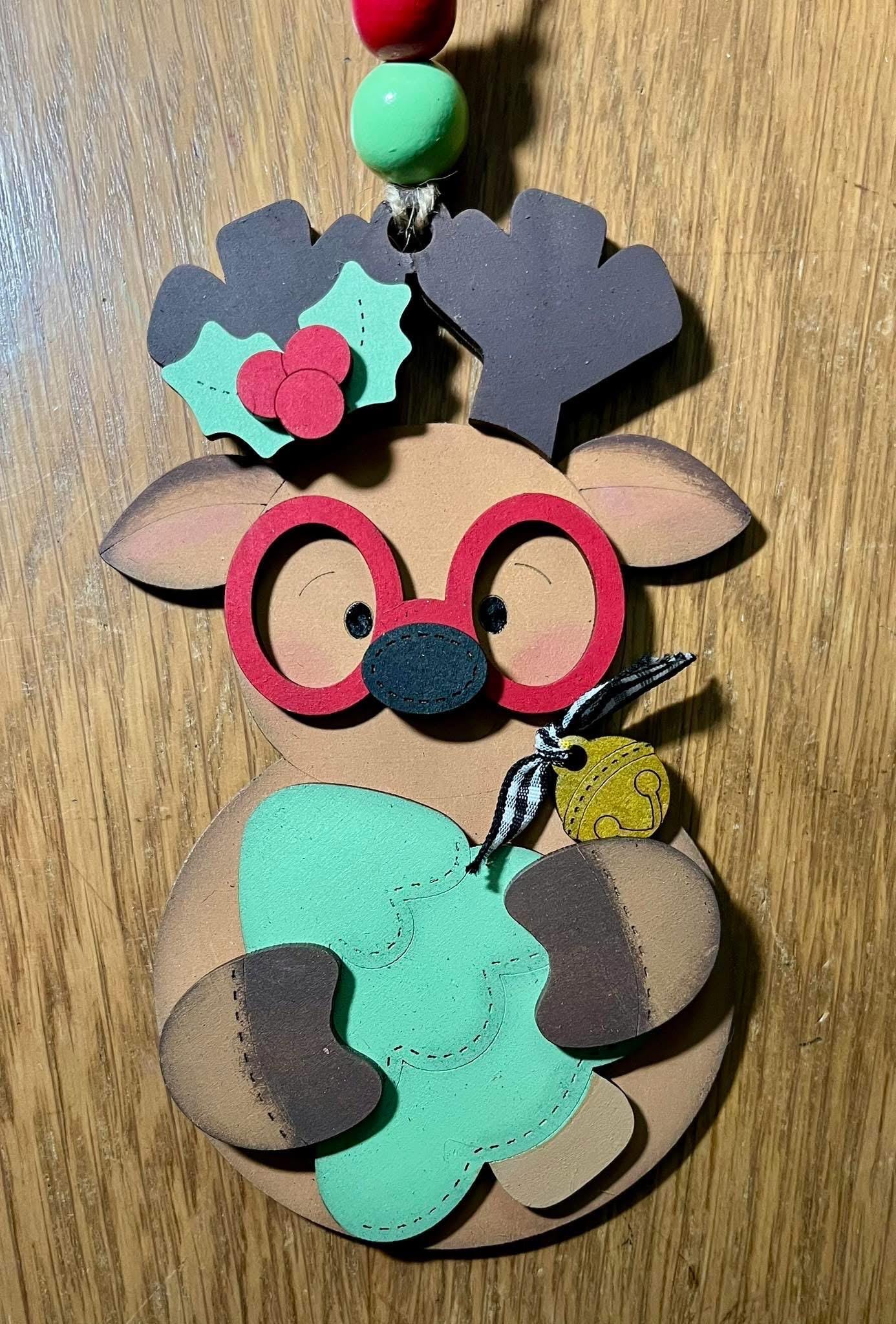 DIY Reindeer Ornaments, Holiday Gift Card Holder option