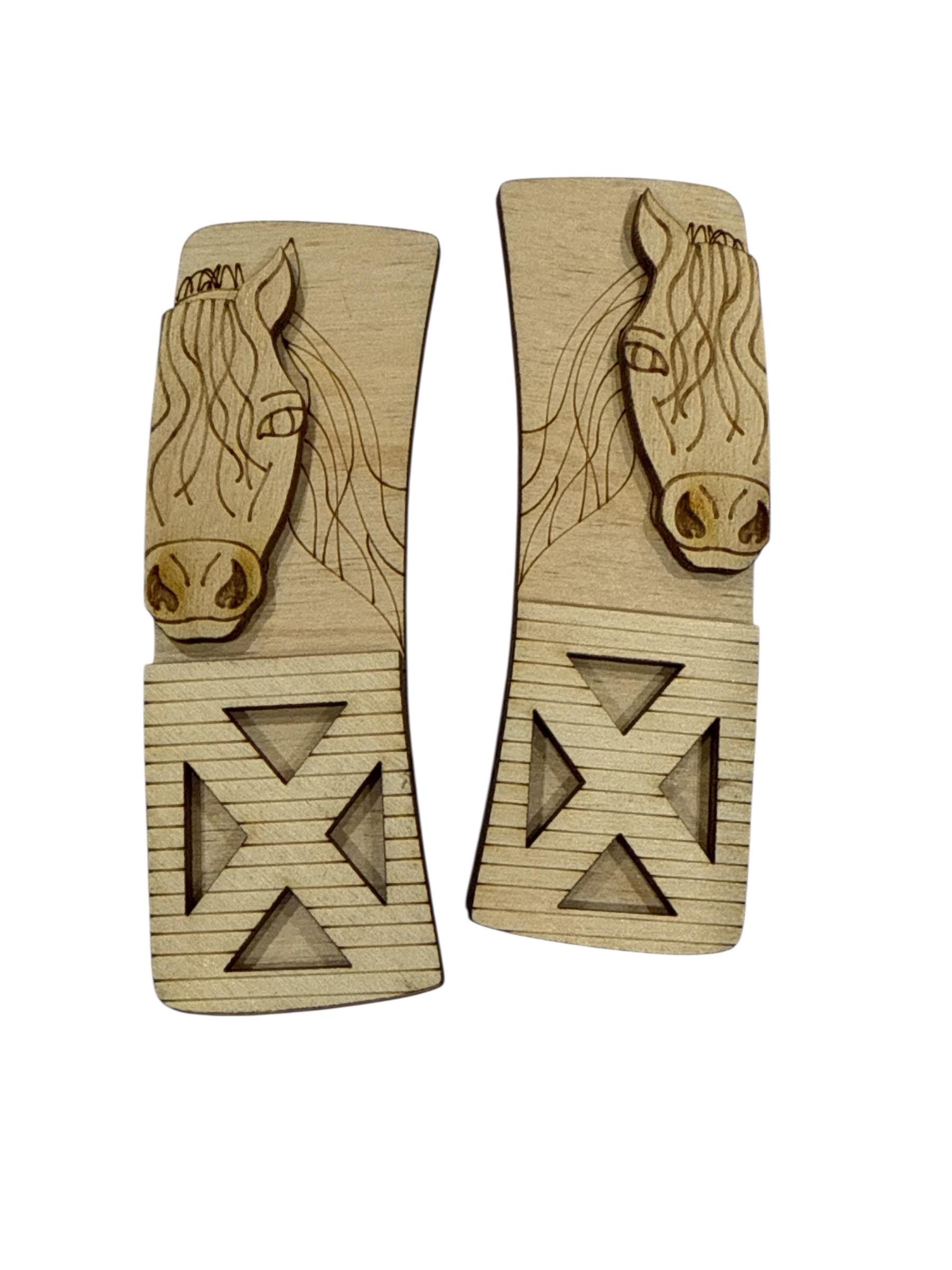 DIY Horse barn Claw Clip: Unfinished Wood Laser Cut Blank