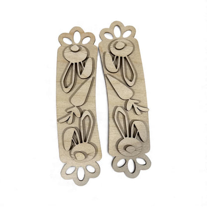 DIY Easter Ears Claw Clip: Unfinished Wood Laser Cut Blank