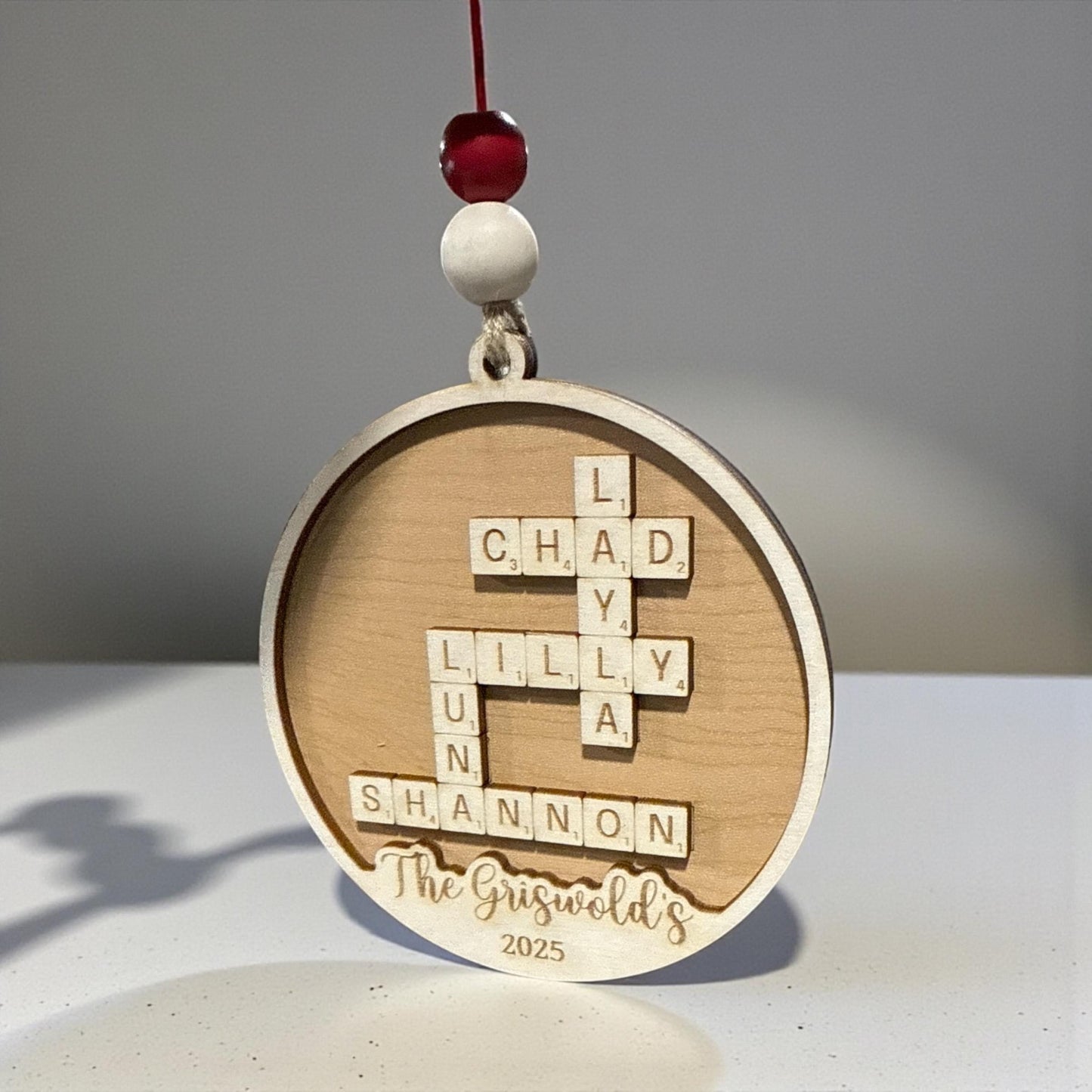 Scrabble ornament personalized: customized