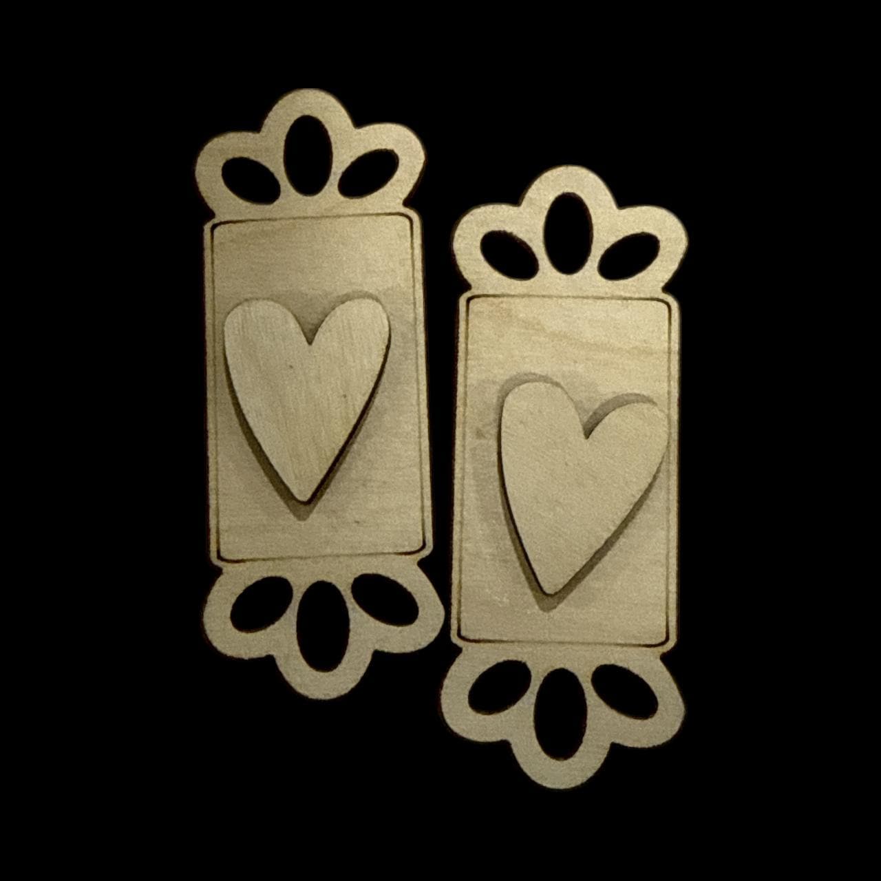 DIY Valentine Hearts Claw Clip: Unfinished Wood Laser Cut Blank, Valentines day Hair Clips, Hearts Hair Clips, Paint your own
