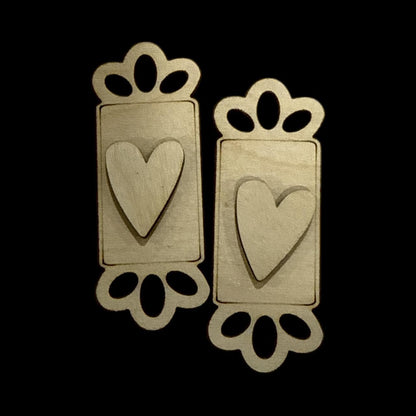 DIY Valentine Hearts Claw Clip: Unfinished Wood Laser Cut Blank, Valentines day Hair Clips, Hearts Hair Clips, Paint your own