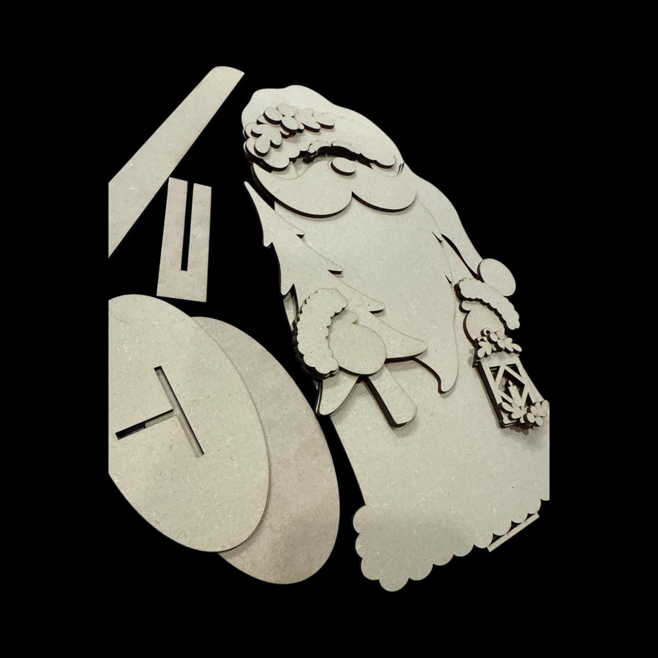 Woodland Santa Shelf Sitter, Winter Santa 3 Sizes, Santa Shelf Sitter, Woodland Santa, Unfinished Wooden Shelf,