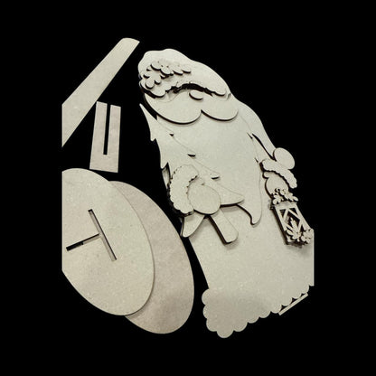 Woodland Santa Shelf Sitter, Winter Santa 3 Sizes, Santa Shelf Sitter, Woodland Santa, Unfinished Wooden Shelf,