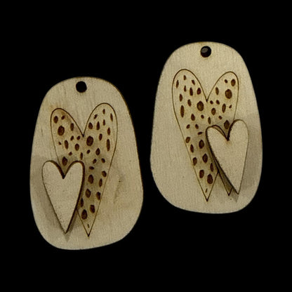 DIY Valentine's Hearts Earrings: Unfinished Craft Blanks, Studs