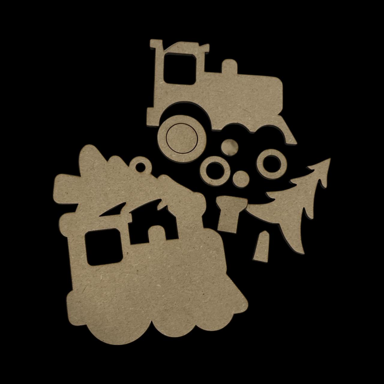 DIY Train Ornament, Personalized Train Unfinished