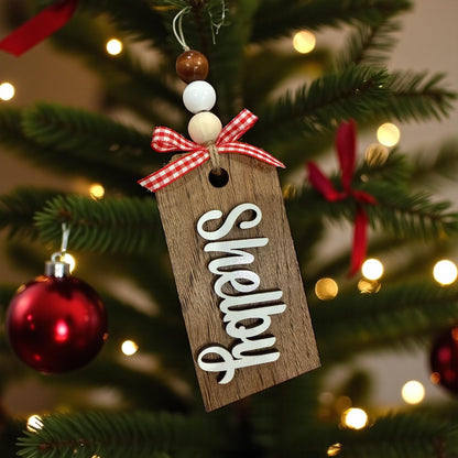 Rectangle Stocking Tags, Personalized Wooden Name Tags, Stocking Tag, Wooden Name Tags