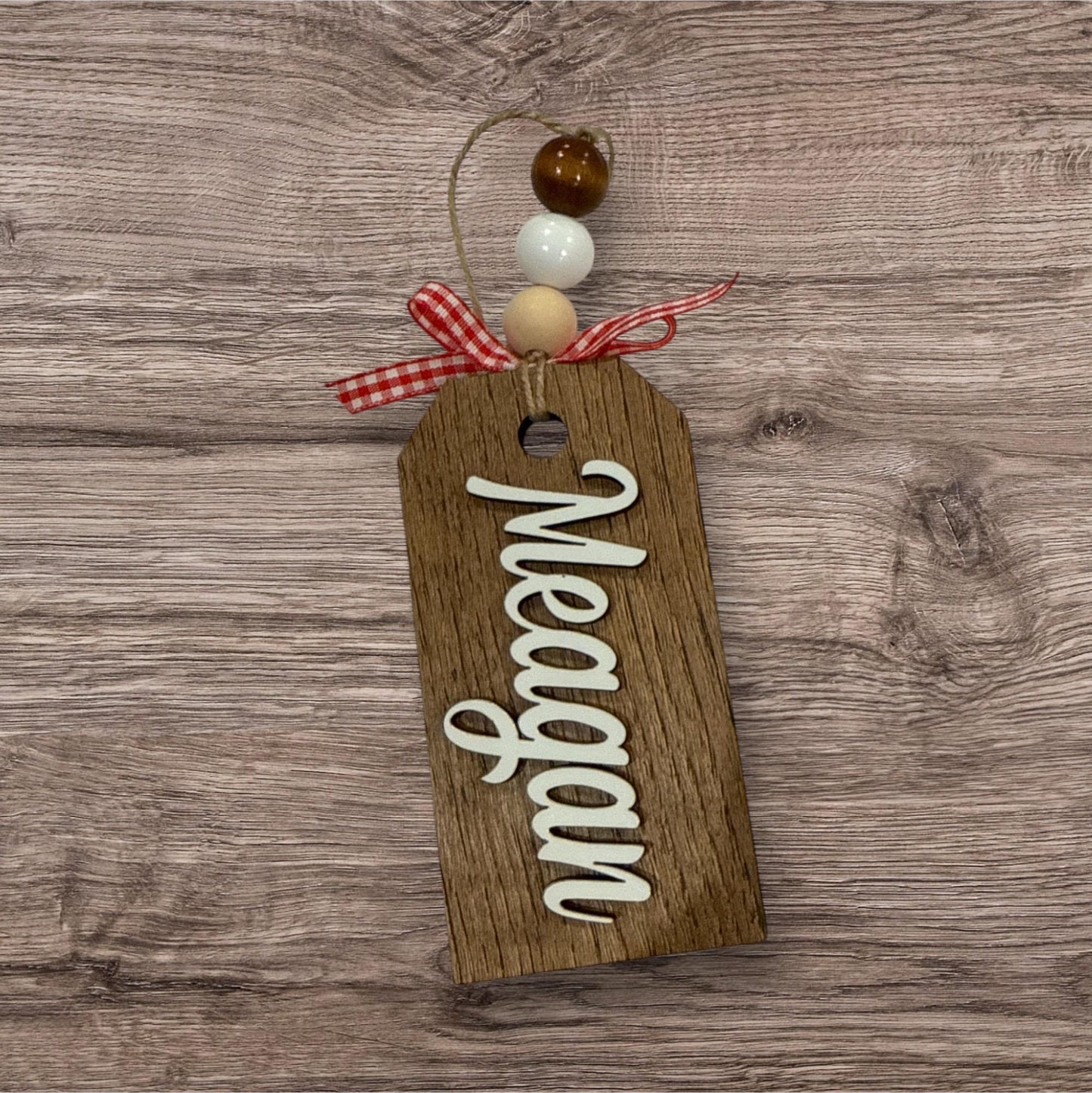 Rectangle Stocking Tags, Personalized Wooden Name Tags, Stocking Tag, Wooden Name Tags