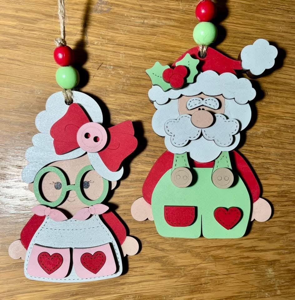 DIY Mrs Claus Ornament, Mrs Claus with Gift Card Holder option