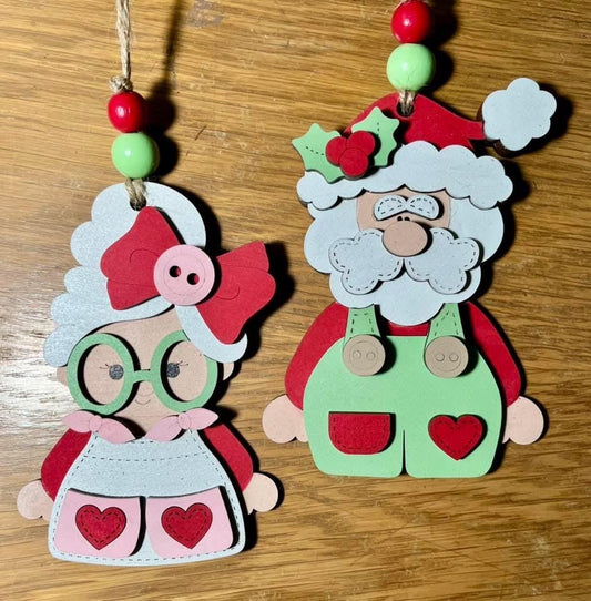 DIY Santa Ornaments, Holiday Gift Card Holder option