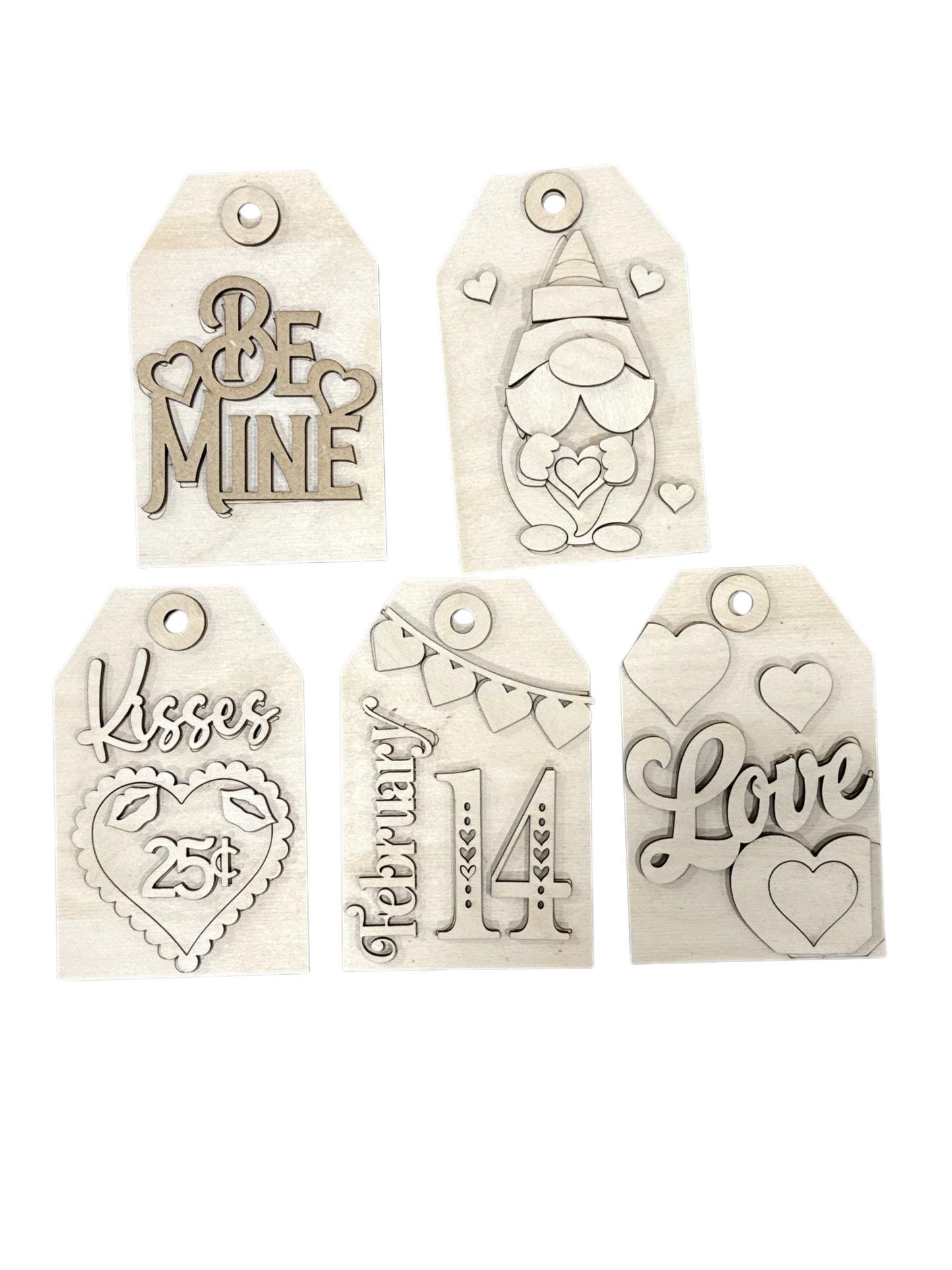 DIY Valentine Tags, Valentine Kids, Ornaments Unfinished, Gnome, Love, Kisses, Be Mine