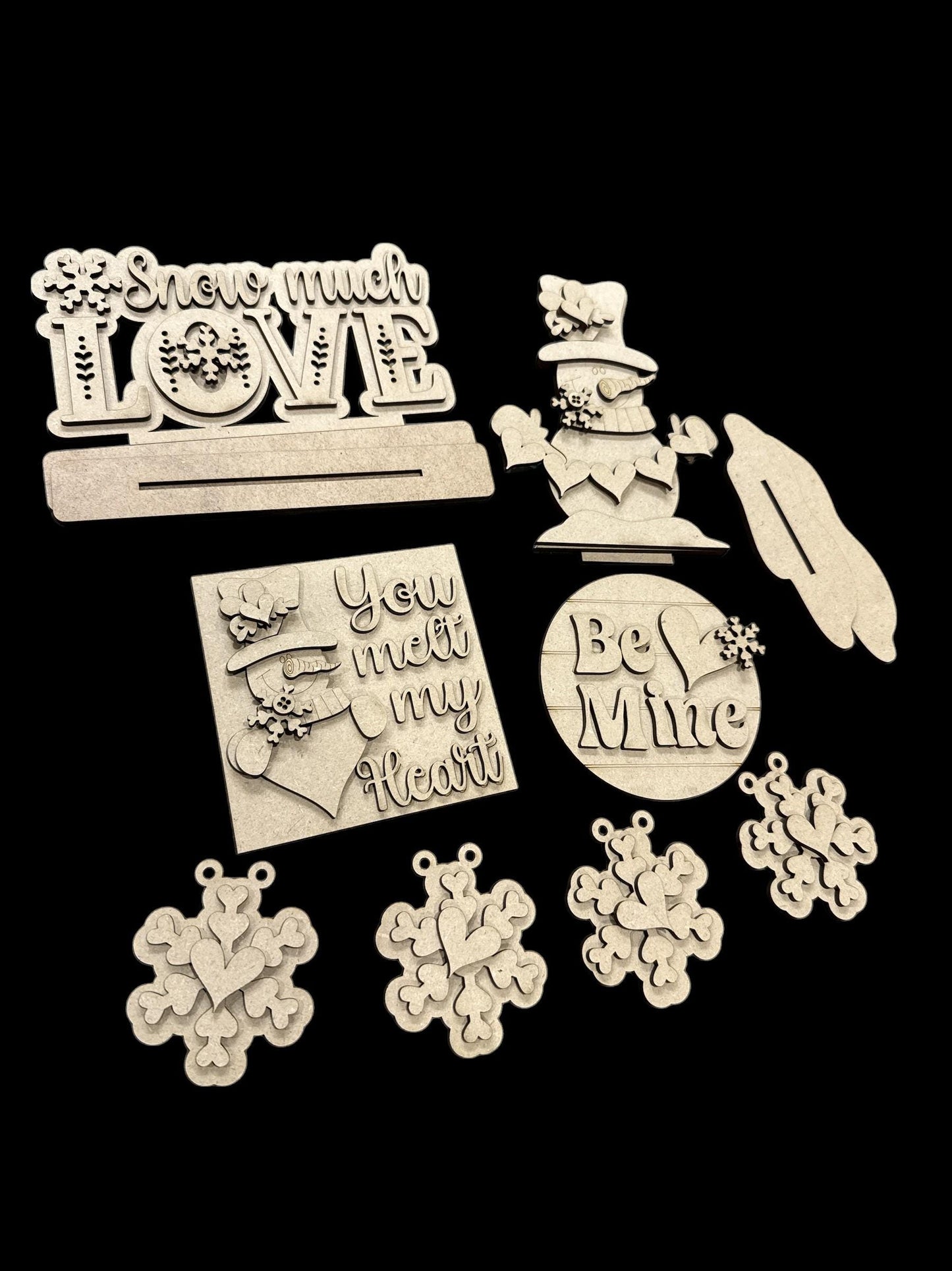 DIY Valentine Snowman Decor, Tiered Tray Snowman Unfinished, Snowman Valentine Tiered Tray, Shelf Sitter
